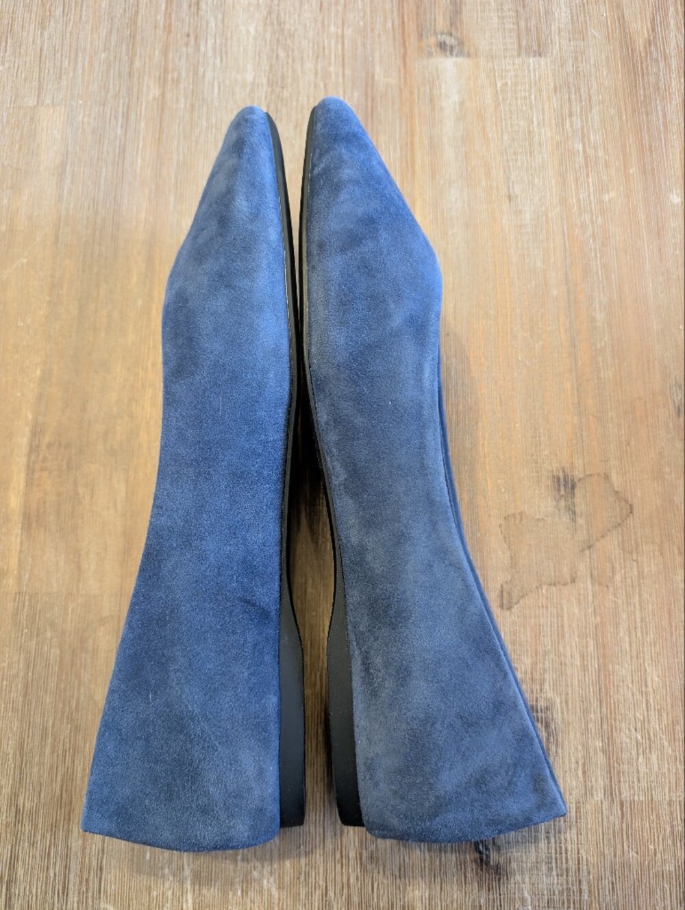 Birdies "The Goldfinch" Blue Suede Pointed Toe Flats - Size 7.5 - Picture 3 of 6